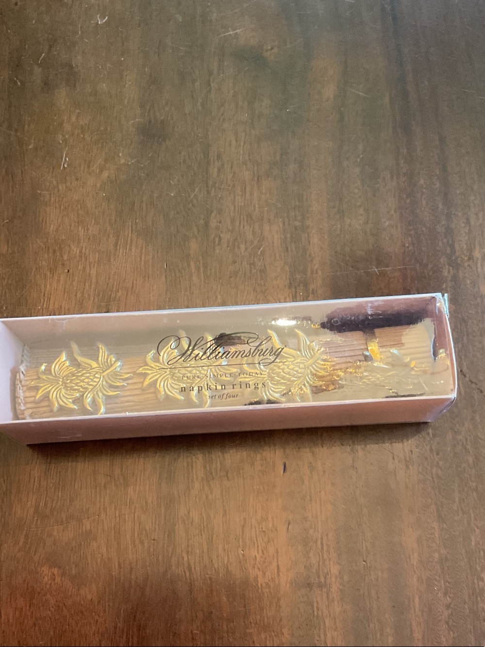 Gold Napkin Rings - Set of Four